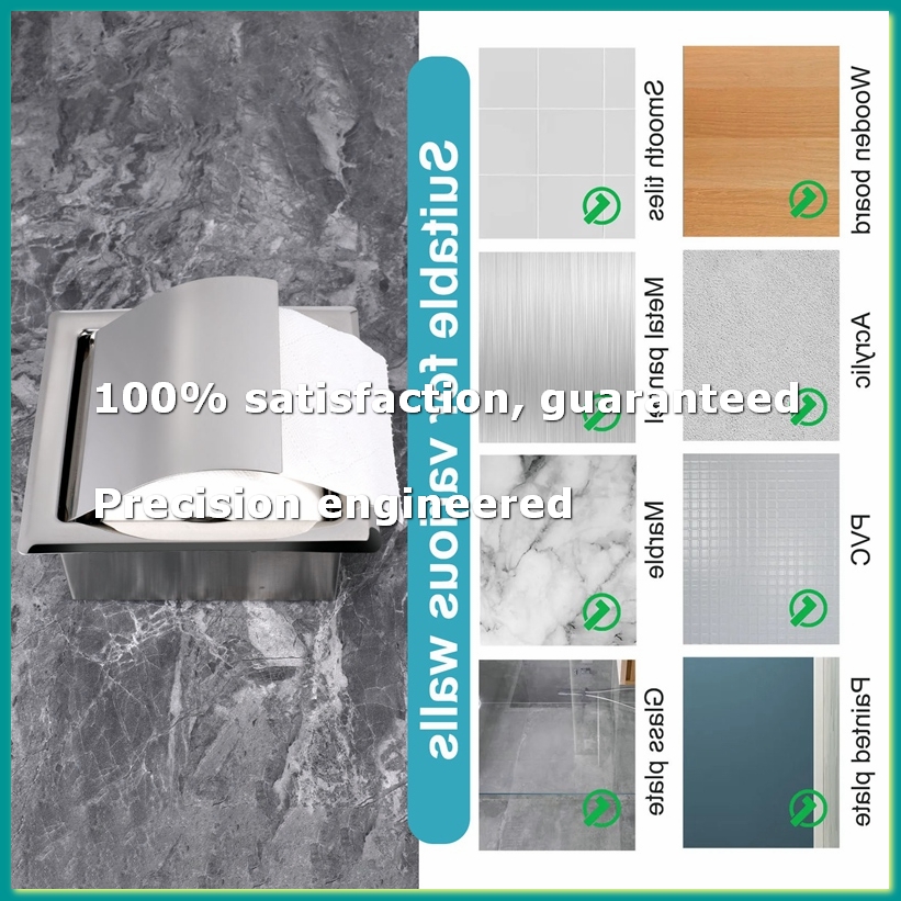 Wallpaper - Stainless Steel Recessed Toilet Paper Holder