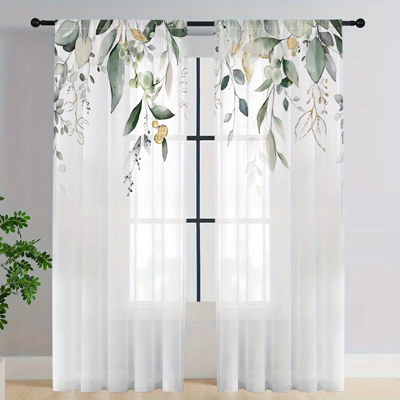2PCS Luxury Sheer Curtains, Eu - đánh giá và giá Curtain Rods
