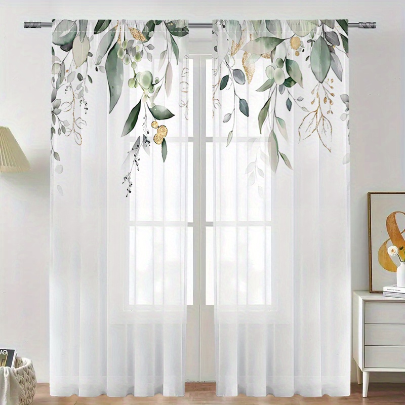2PCS Luxury Sheer Curtains, Eu - đánh giá và giá Curtain Rods