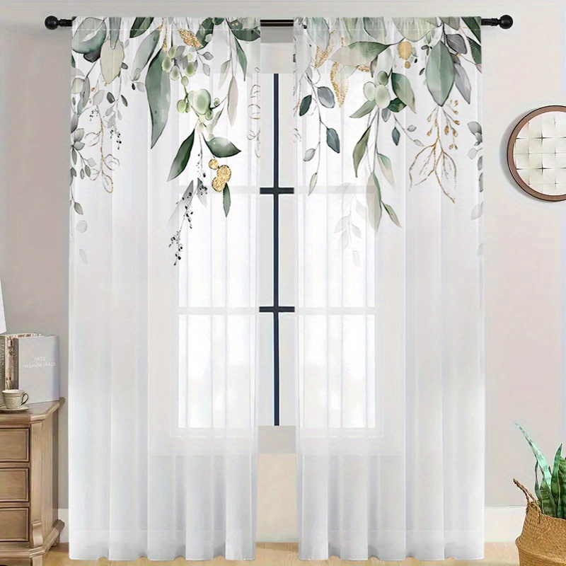 2PCS Luxury Sheer Curtains, Eu - đánh giá và giá Curtain Rods