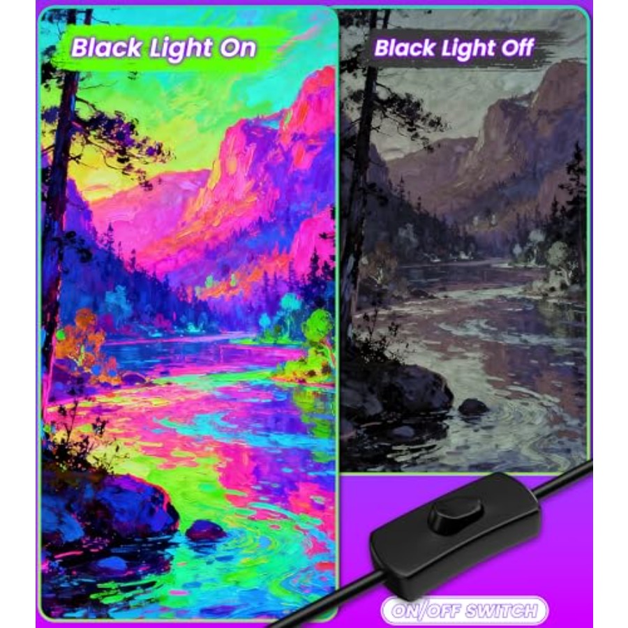 4W Pack LED Black Light Bar, B - đánh giá và giá Light Switch
