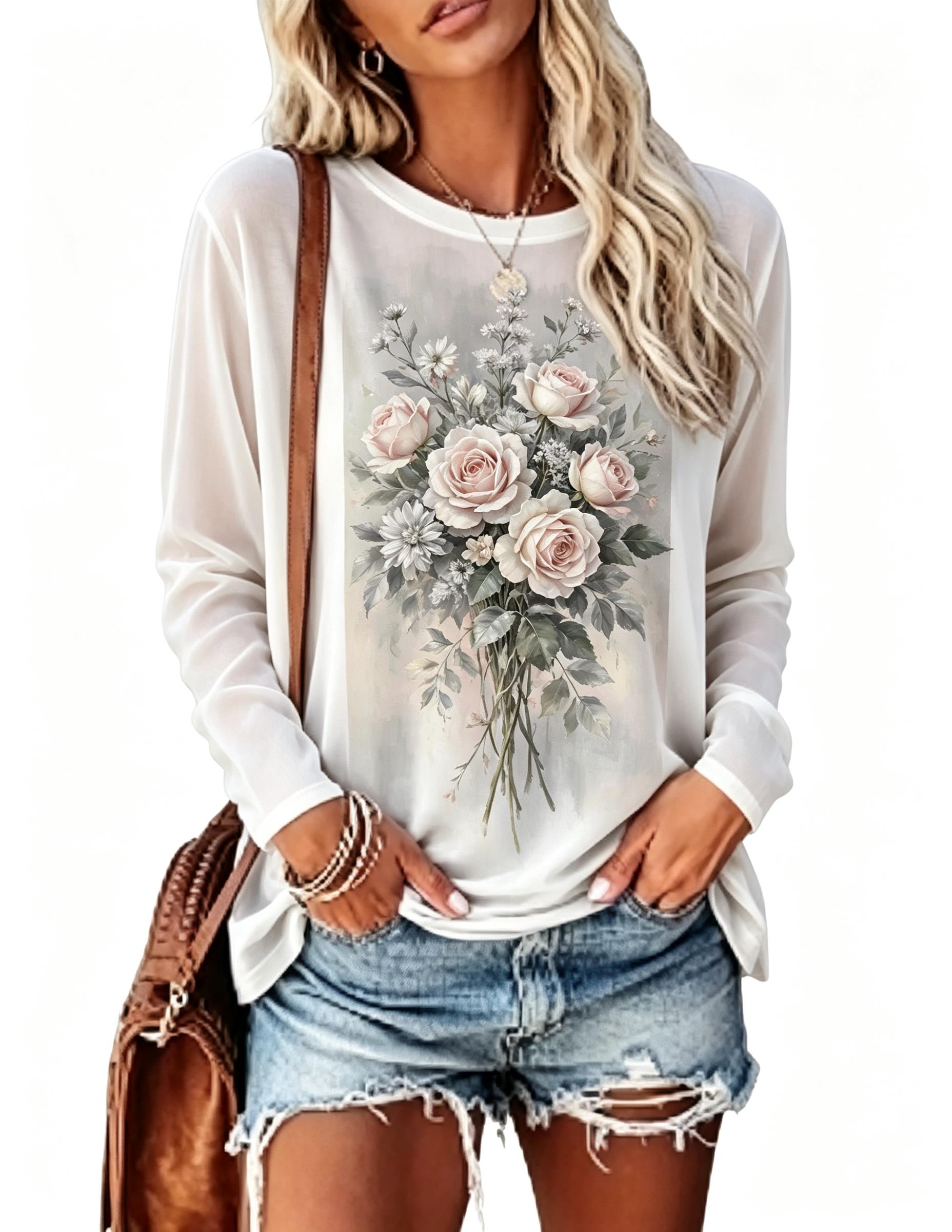 Women Long Sleeve T‑Shirt Vint - đánh giá và giá Wallpaper