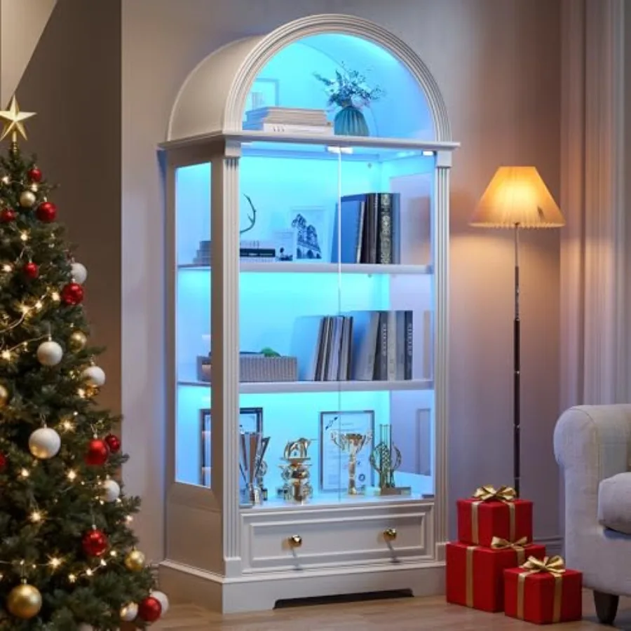 Curio Cabinet with Glass Doors - đánh giá và giá Cabinet Hinges