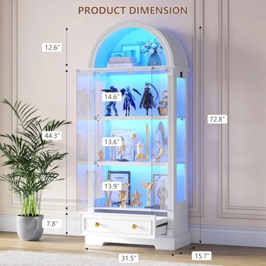 Curio Cabinet with Glass Doors - đánh giá và giá Cabinet Hinges