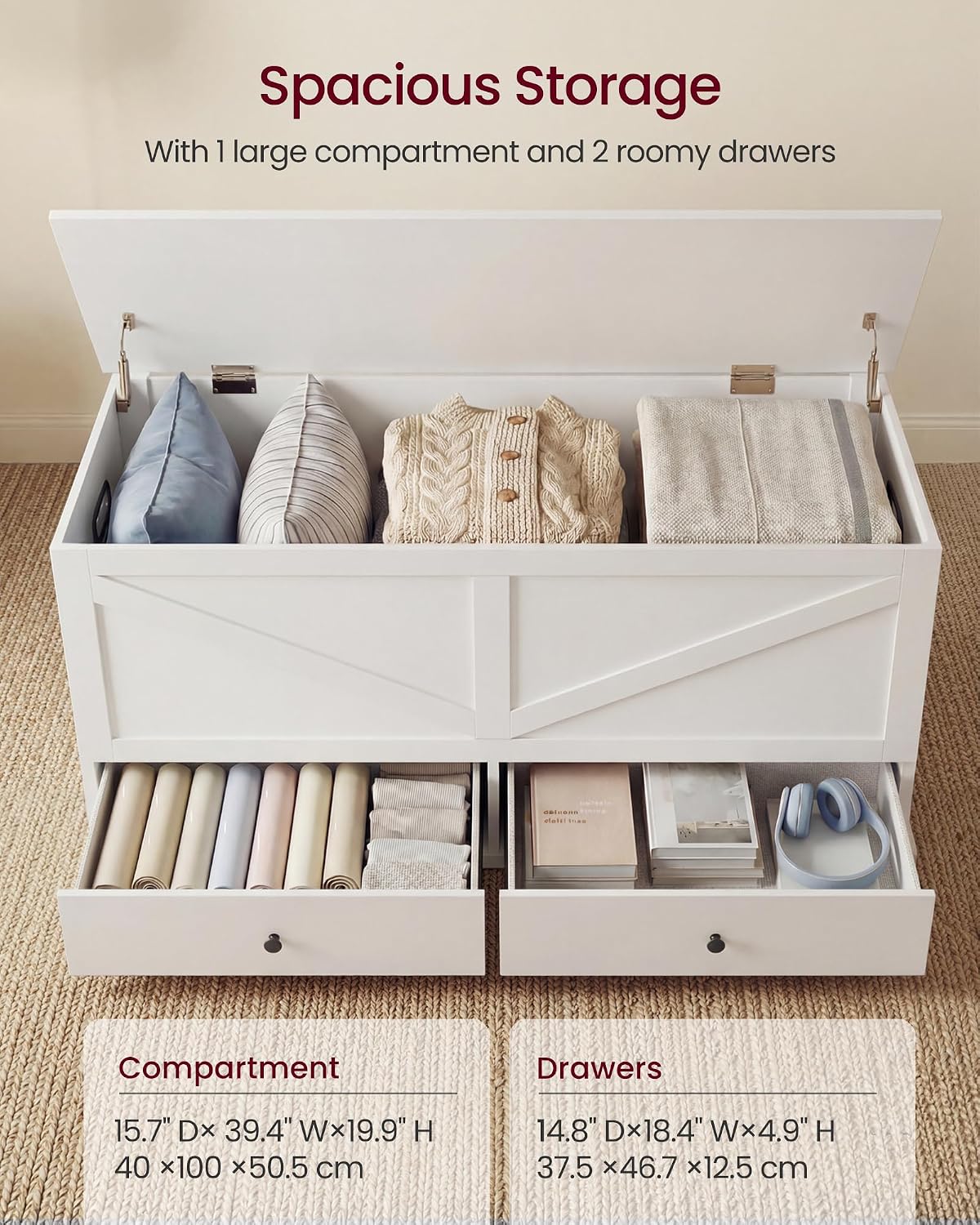 Farmhouse Storage Chest With D - đánh giá và giá Cabinet Hinges