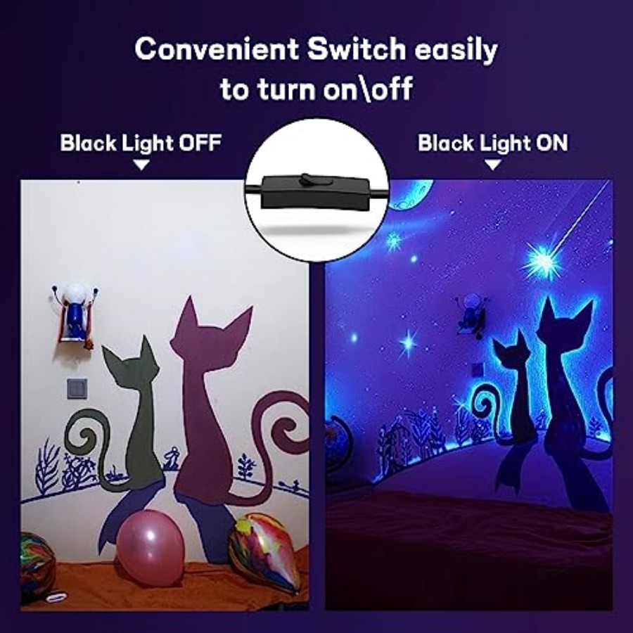 150W LED Black Light 2 Pack, B - đánh giá và giá Light Switch