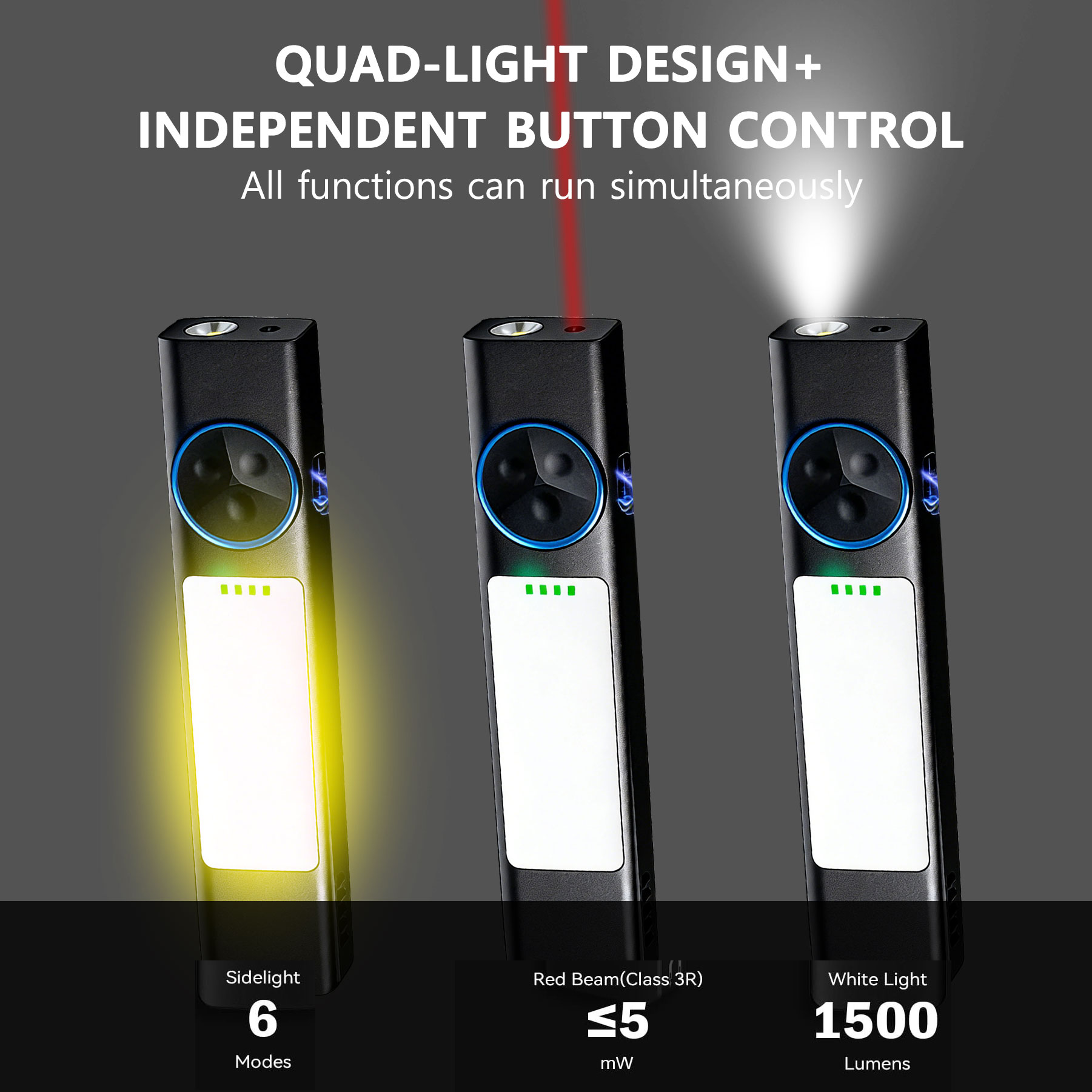 4-in-1 Multi Light Flashlight  - đánh giá và giá Light Switch
